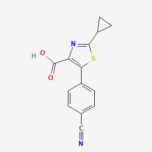 5-(4-Cyano-phenyl)-2-cyclopropyl-thiazole-4-carboxylic acid