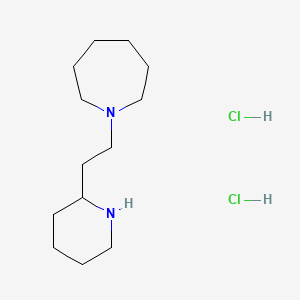 molecular formula C13H28Cl2N2 B1392414 1-[2-(2-Piperidinyl)ethyl]azepane dihydrochloride CAS No. 1219957-63-7
