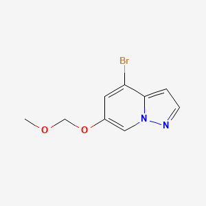 molecular formula C9H9BrN2O2 B13924140 4-Bromo-6-(methoxymethoxy)pyrazolo[1,5-a]pyridine 