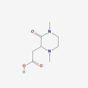molecular formula C8H14N2O3 B1392416 2-(1,4-Dimethyl-3-oxo-2-piperazinyl)acetic acid CAS No. 860347-89-3