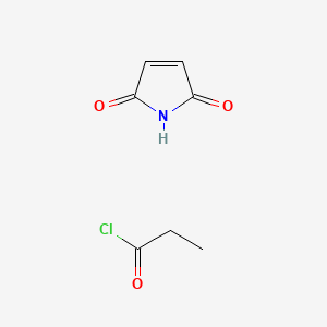 molecular formula C7H8ClNO3 B13924162 Propanoyl chloride--1H-pyrrole-2,5-dione (1/1) CAS No. 121215-45-0