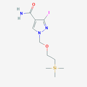 molecular formula C10H18IN3O2Si B13924188 3-Iodo-1-((2-(trimethylsilyl)ethoxy)methyl)-1H-pyrazole-4-carboxamide 