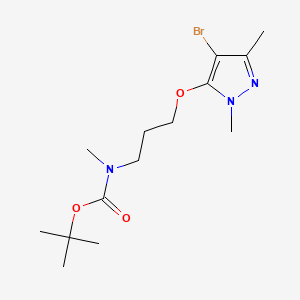 tert-Butyl (3-((4-bromo-1,3-dimethyl-1H-pyrazol-5-yl)oxy)propyl)(methyl)carbamate