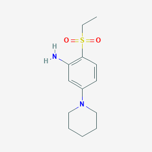 molecular formula C13H20N2O2S B1392421 2-(乙磺酰基)-5-(1-哌啶基)苯胺 CAS No. 1220021-52-2