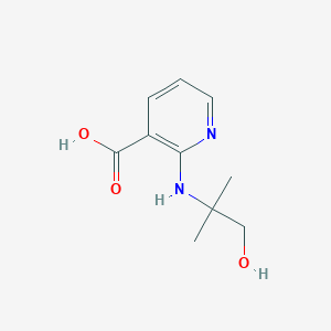 molecular formula C10H14N2O3 B1392422 2-[(2-羟基-1,1-二甲基乙基)氨基]-烟酸 CAS No. 1220035-10-8