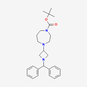 1-Diphenylmethyl-3-(4-tert-butoxycarbonylhomopiperazin-1-yl)azetidine