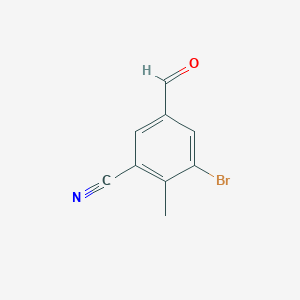 3-Bromo-5-formyl-2-methylbenzonitrile