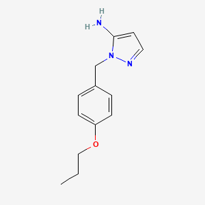 molecular formula C13H17N3O B13924348 2-(4-Propoxy-benzyl)-2h-pyrazol-3-ylamine 