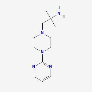 molecular formula C12H21N5 B13924380 1-Piperazineethanamine, a,a-dimethyl-4-(2-pyrimidinyl)- 