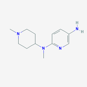 molecular formula C12H20N4 B13924401 N2-methyl-N2-(1-methylpiperidin-4-yl)pyridine-2,5-diamine 