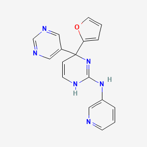 molecular formula C17H14N6O B13924421 (4-Furan-2-yl-[4,5]bipyrimidinyl-2-yl)-pyridin-3-yl-amine 