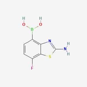 molecular formula C7H6BFN2O2S B13924431 (2-Amino-7-fluoro-1,3-benzothiazol-4-yl)boranediol 