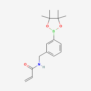 molecular formula C16H22BNO3 B13924462 N-(3-(4,4,5,5-Tetramethyl-1,3,2-dioxaborolan-2-yl)benzyl)acrylamide 