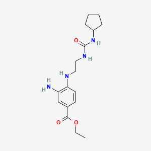 molecular formula C17H26N4O3 B1392453 3-氨基-4-[(2-{[(环戊基氨基)羰基]氨基}乙基)氨基]苯甲酸乙酯 CAS No. 1242962-24-8