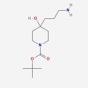 Tert-butyl 4-(3-aminopropyl)-4-hydroxypiperidine-1-carboxylate