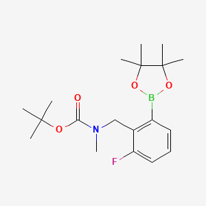 tert-Butyl (2-fluoro-6-(4,4,5,5-tetramethyl-1,3,2-dioxaborolan-2-yl)benzyl)(methyl)carbamate