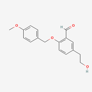 5-(2-Hydroxyethyl)-2-((4-methoxybenzyl)oxy)benzaldehyde