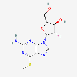 molecular formula C11H14FN5O3S B13924656 (2R,3R,4S,5R)-5-(2-amino-6-methylsulfanylpurin-9-yl)-4-fluoro-2-(hydroxymethyl)oxolan-3-ol 