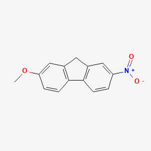 molecular formula C14H11NO3 B13924741 9H-Fluorene, 2-methoxy-7-nitro- CAS No. 54961-21-6