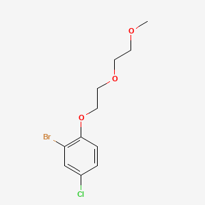 molecular formula C11H14BrClO3 B13924771 2-Bromo-4-chloro-1-(2-(2-methoxyethoxy)ethoxy)benzene 