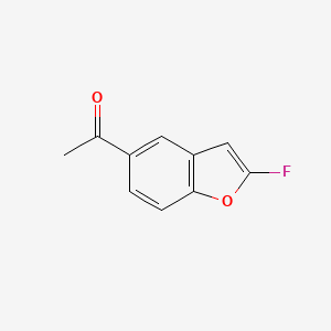 molecular formula C10H7FO2 B13924788 1-(2-fluoro-5-benzofuranyl)Ethanone 