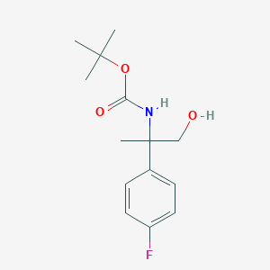 molecular formula C14H20FNO3 B13924789 Tert-butyl (2-(4-fluorophenyl)-1-hydroxypropan-2-yl)carbamate 