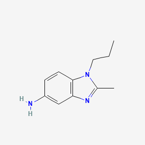 molecular formula C11H15N3 B13924810 2-methyl-1-propyl-1H-benzimidazol-5-amine CAS No. 912763-59-8