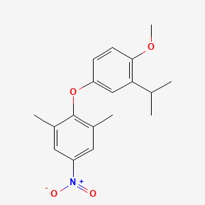 molecular formula C18H21NO4 B13924844 4-(3-Isopropyl-4-methoxy-phenoxy)-3,5-dimethyl-nitrobenzene CAS No. 156740-77-1