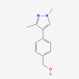 molecular formula C12H14N2O B13924854 (4-(1,3-Dimethyl-1H-pyrazol-4-yl)phenyl)methanol 