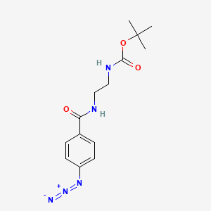 molecular formula C14H19N5O3 B13924861 Tert-butyl (2-(4-azidobenzamido)ethyl)carbamate 