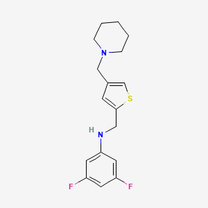 molecular formula C17H20F2N2S B1392493 (3,5-Difluorophenyl){[4-(piperidin-1-ylmethyl)-2-thienyl]methyl}amine CAS No. 1243000-01-2