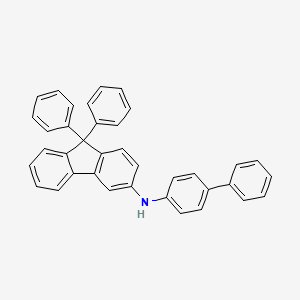 molecular formula C37H27N B13924930 N-(biphenyl-4-yl)-9,9-diphenyl-9H-fluoren-3-amine 