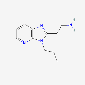 molecular formula C11H16N4 B1392497 [2-(3-丙基-3H-咪唑并[4,5-b]吡啶-2-基)乙基]胺 CAS No. 1243034-00-5