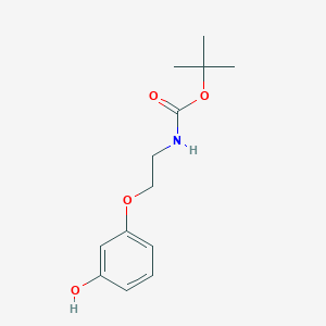 molecular formula C13H19NO4 B13924976 tert-Butyl (2-(3-hydroxyphenoxy)ethyl)carbamate 