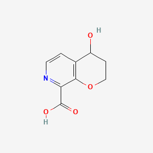 molecular formula C9H9NO4 B13925018 4-Hydroxy-3,4-dihydro-2H-pyrano[2,3-c]pyridine-8-carboxylic acid 