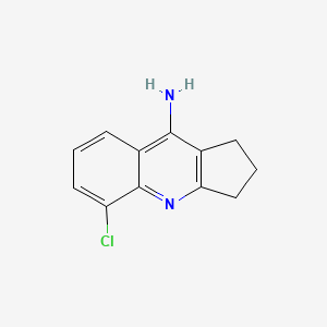 molecular formula C12H11ClN2 B13925019 1H-Cyclopenta(b)quinoline, 2,3-dihydro-9-amino-5-chloro- CAS No. 53970-63-1