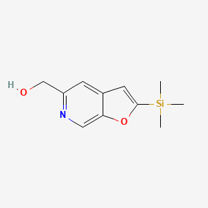 molecular formula C11H15NO2Si B13925050 5-Hydroxymethyl-2-trimethylsilyl-furo[2,3-c]pyridine CAS No. 478148-59-3