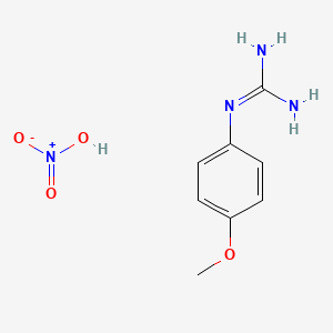 molecular formula C8H12N4O4 B1392511 N-(4-甲氧基苯基)胍硝酸盐 CAS No. 76746-74-2
