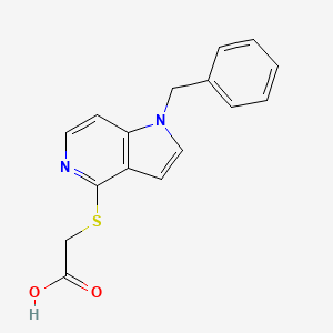 molecular formula C16H14N2O2S B1392517 [(1-苄基-1H-吡咯并[3,2-c]吡啶-4-基)硫代]乙酸 CAS No. 1244855-36-4