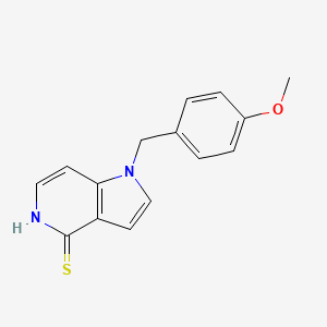 molecular formula C15H14N2OS B1392522 1-(4-Methoxybenzyl)-1,5-dihydro-4H-pyrrolo[3,2-c]pyridine-4-thione CAS No. 1242885-84-2