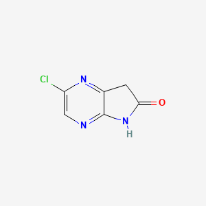 molecular formula C6H4ClN3O B13925250 2-Chloro-5,7-dihydro-6H-pyrrolo[2,3-B]pyrazin-6-one 