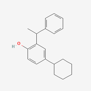 molecular formula C20H24O B13925257 4-Cyclohexyl-2-(1-phenylethyl)phenol CAS No. 62737-79-5