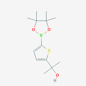 molecular formula C13H21BO3S B13925267 2-(5-(4,4,5,5-Tetramethyl-1,3,2-dioxaborolan-2-yl)thiophen-2-yl)propan-2-ol 