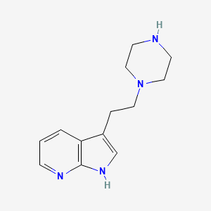 molecular formula C13H18N4 B1392528 3-(2-哌嗪-1-基乙基)-1H-吡咯并[2,3-b]吡啶 CAS No. 1211539-73-9