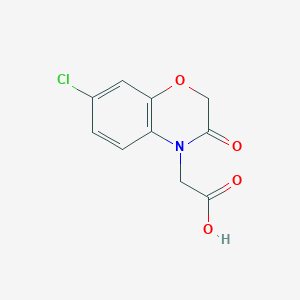 molecular formula C10H8ClNO4 B1392529 (7-chloro-3-oxo-2,3-dihydro-4H-1,4-benzoxazin-4-yl)acetic acid CAS No. 1189732-94-2