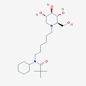 N-cyclohexyl-2,2-dimethyl-N-[6-[(2R,3R,4R,5S)-3,4,5-trihydroxy-2-(hydroxymethyl)piperidin-1-yl]hexyl]propanamide