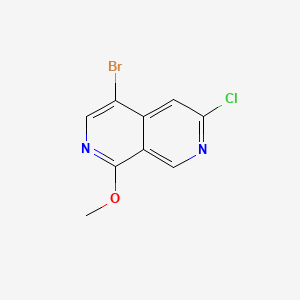 molecular formula C9H6BrClN2O B13925389 4-Bromo-6-chloro-1-methoxy-2,7-naphthyridine 