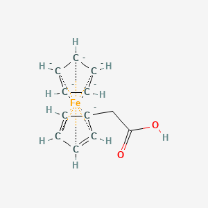 molecular formula C12H12FeO2-6 B13925396 2-Cyclopenta-2,4-dien-1-ylacetic acid;cyclopentane;iron 