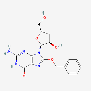 molecular formula C17H19N5O5 B13925398 8-Benzyloxy-3'-deoxyguanosine 