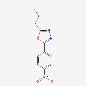 molecular formula C11H11N3O3 B1392541 2-(4-硝基苯基)-5-丙基-1,3,4-恶二唑 CAS No. 944661-22-7
